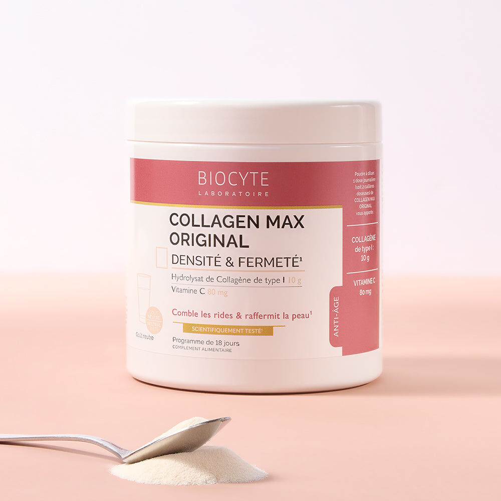 法國  BIOCYTE 碧維斯  【海洋膠原蛋白 MAX 】原味 198克罐裝【正品 】 玻尿酸  18天 填充皺紋 緊緻肌膚 COLLAGEN MAX ORIGINAL