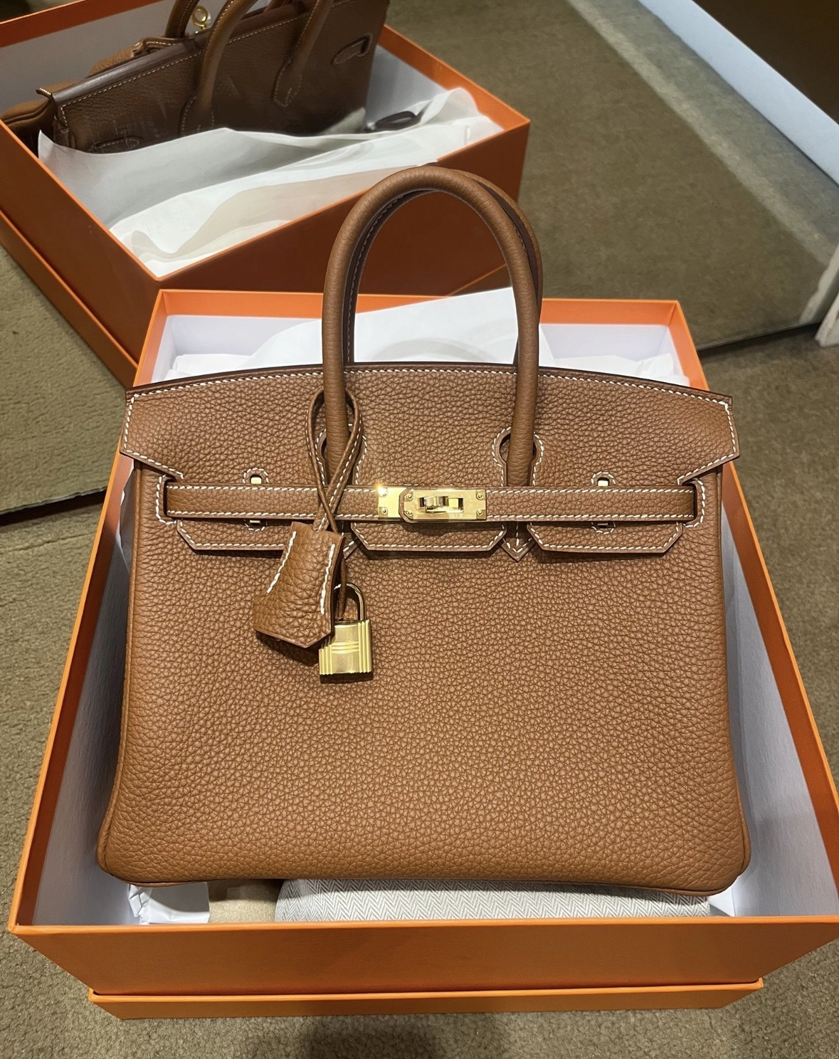 Birkin 25 37 gold cc togo G