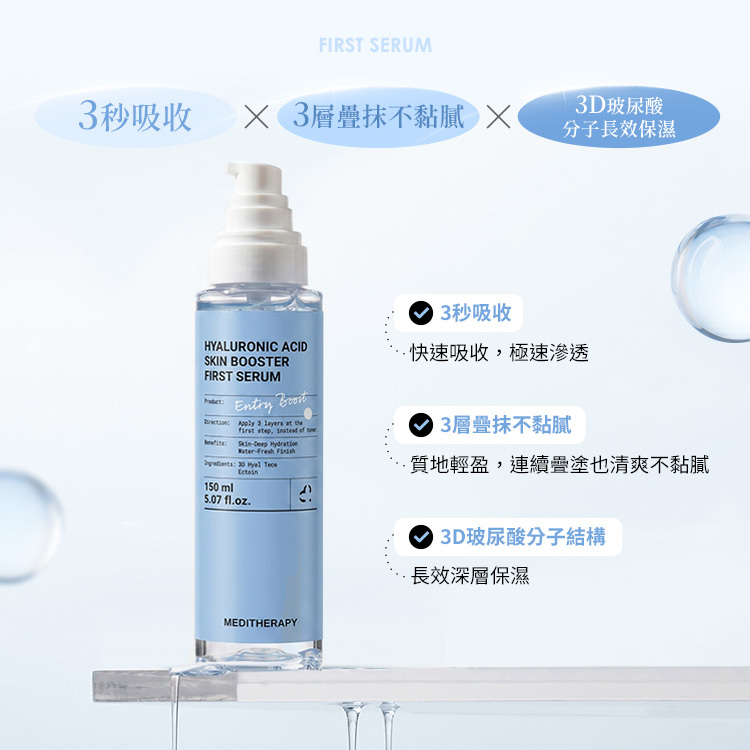 韓國 Meditherapy 333玻尿酸保濕精華 150ml【AS062】