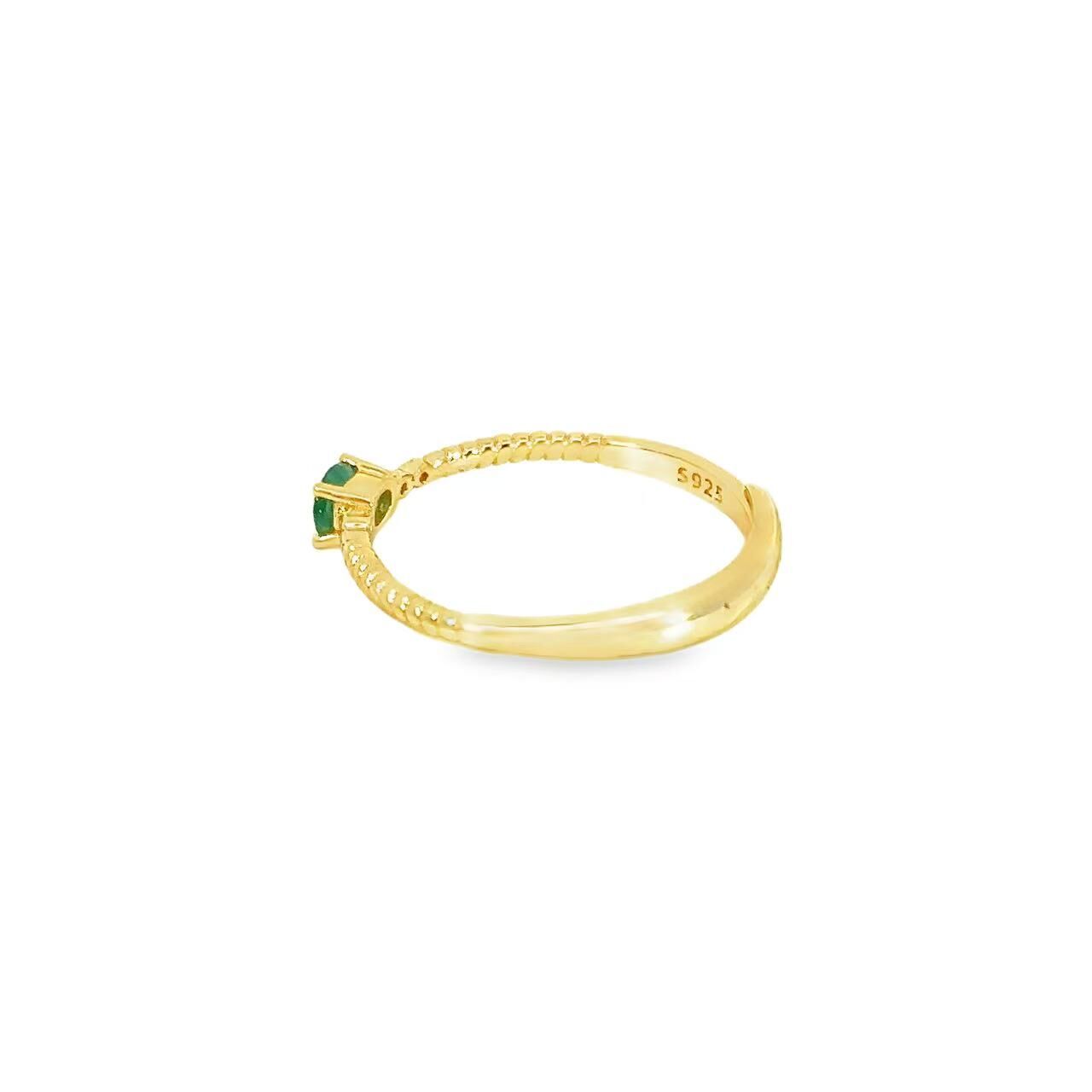 จิวเวลรี่มินิมอล｜มรกต｜เงิน S925｜แหวน｜R55
