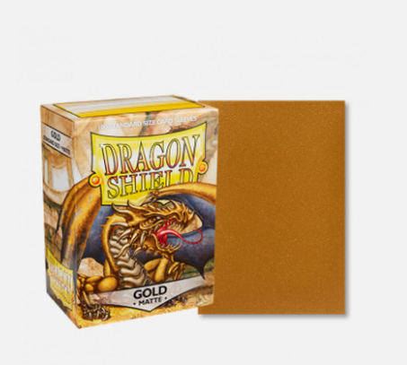 龍盾卡套 Dragon Shield:  Gold Matte Clear Standard Size
