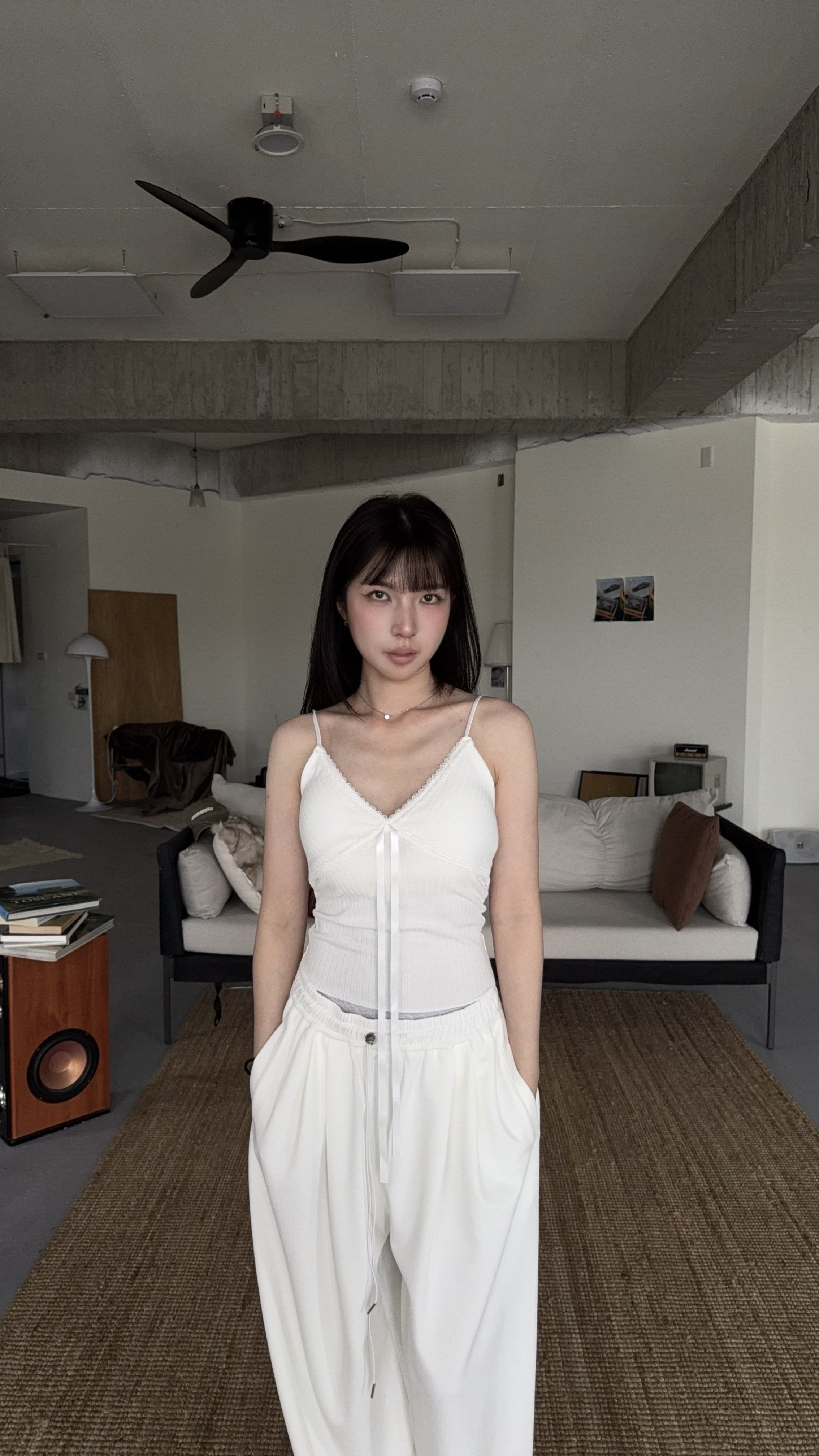 蕾絲胸墊棉質小背心