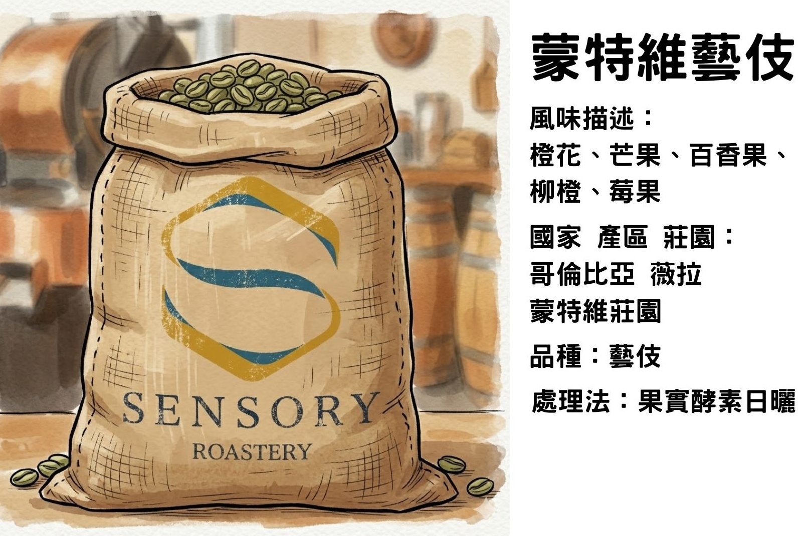 蒙特維藝伎｜哥倫比亞｜水洗處理｜藝伎