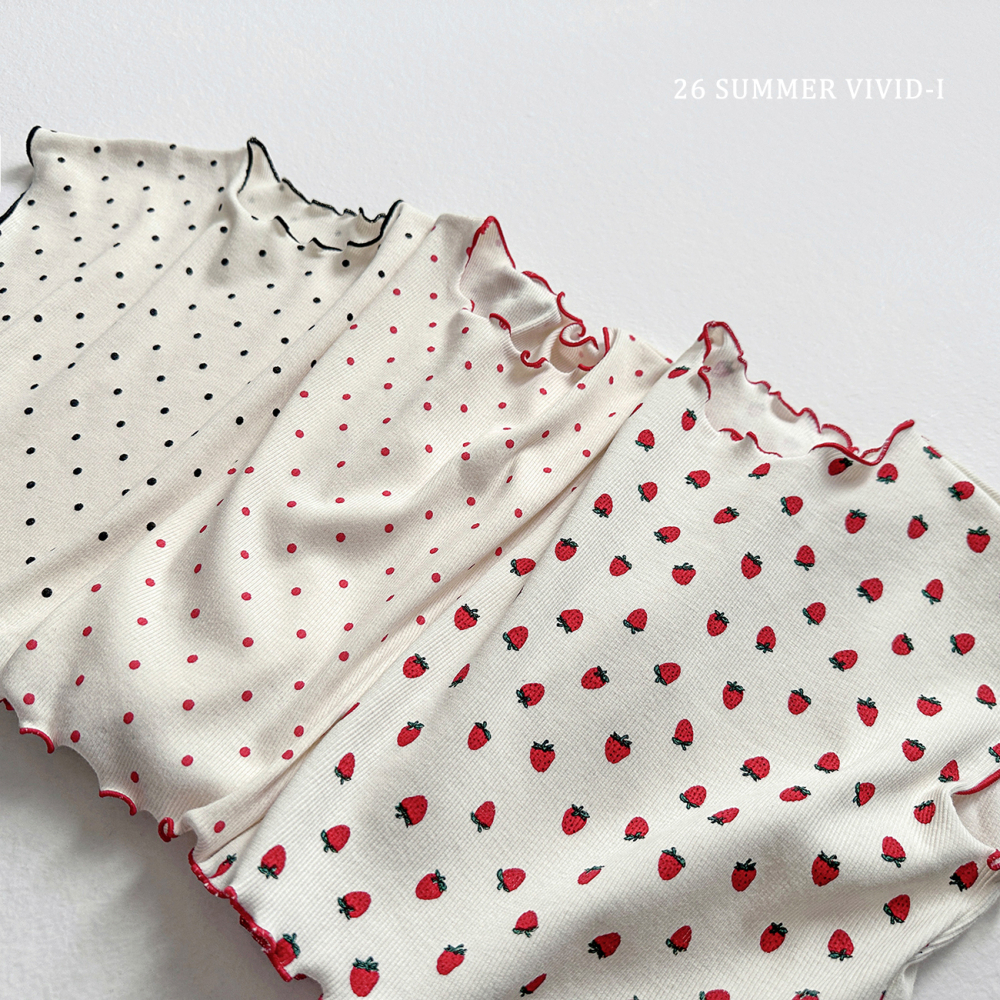 90-140 VV 圓點水果上衣 3色