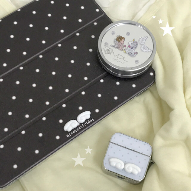 【預購】Nineteen Friday 3D 天使立體翅膀 點點 iPad 1+1 平板保護套 送替換素面套