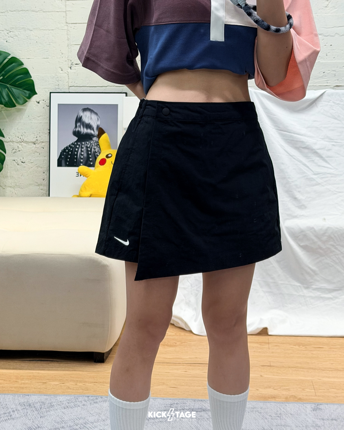 女款 NIKE W NSW SKORT 黑色 卡其 中腰 刺繡LOGO 運動 休閒 短褲 褲裙【IR1649】NKTF
