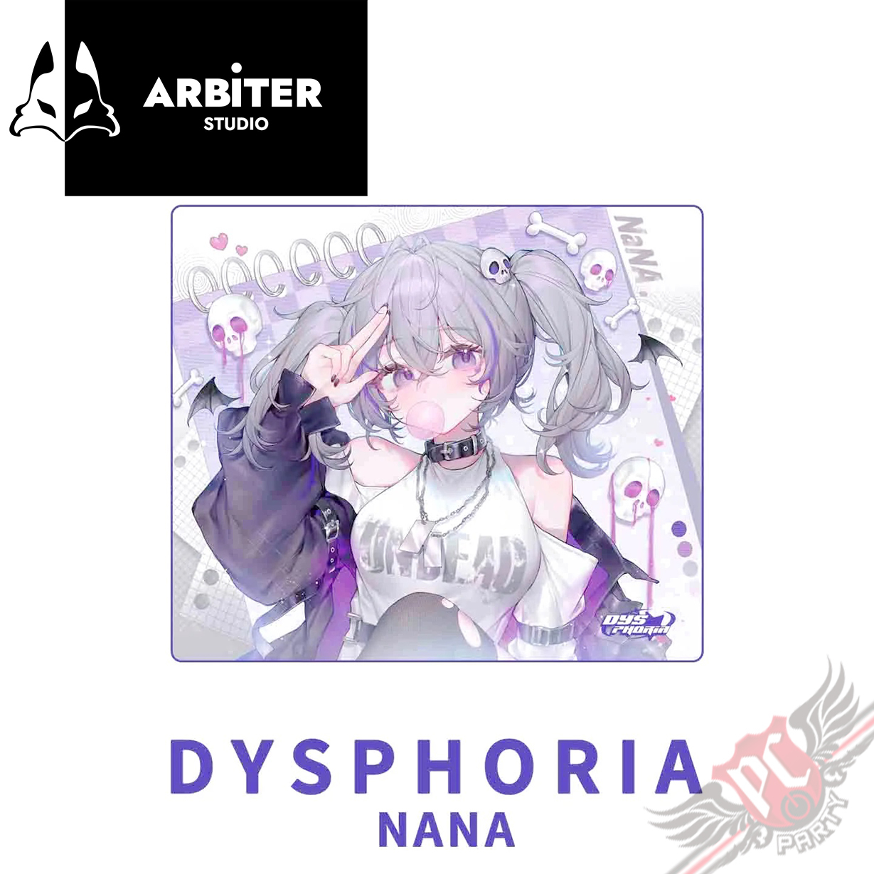 PC PARTY Arbiter Studio DYSPHORIA NANA 極薄競速玻璃滑鼠墊