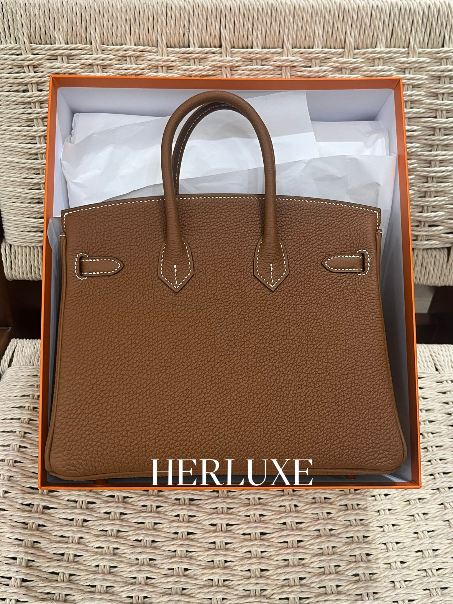 Birkin 25 37 gold cc Togo G
