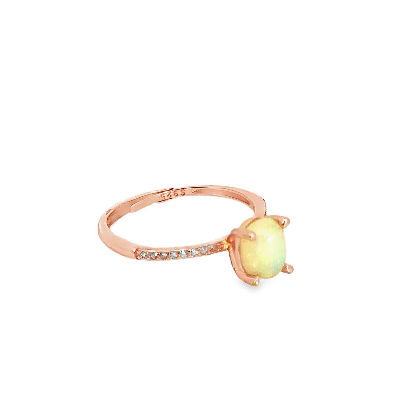จิวเวลรี่มินิมอล｜โอปอล｜เงิน S925｜แหวน｜R71