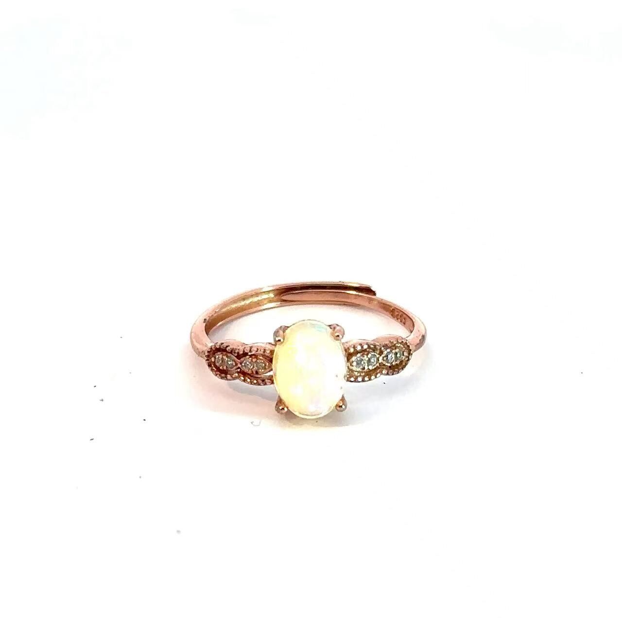 จิวเวลรี่มินิมอล｜โอปอล｜เงิน S925｜แหวน｜R78