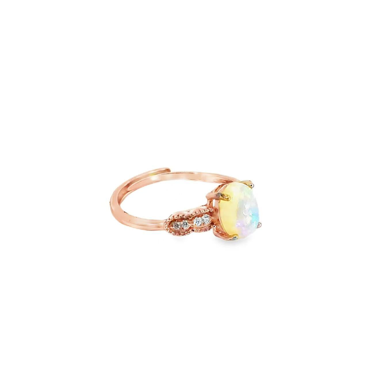 จิวเวลรี่มินิมอล｜โอปอล｜เงิน S925｜แหวน｜R78