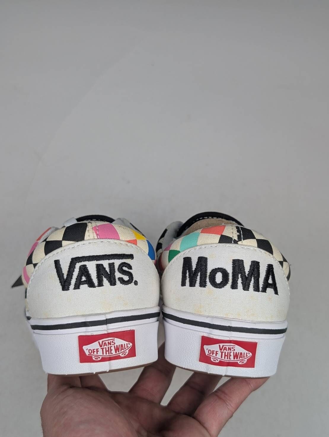 微瑕疵-左右腳明顯泛黃 VN0A3WM91PJ M5 VANS X MOMA滿版彩色棋盤格聯名限定版