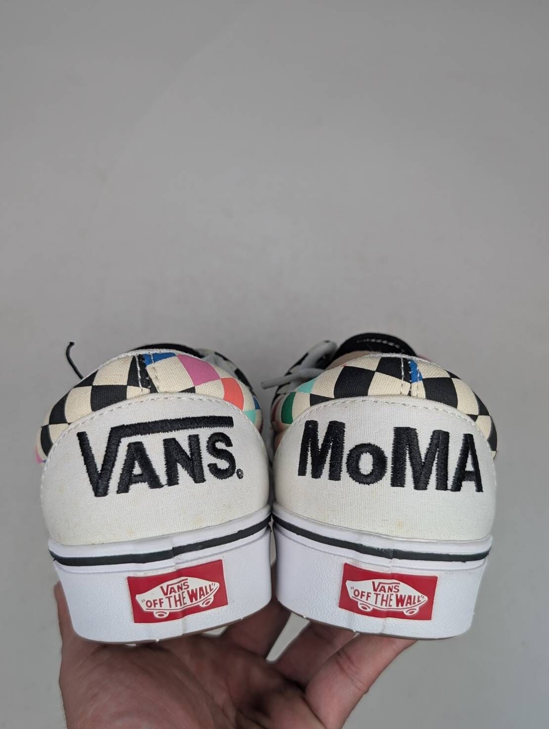 微瑕疵-左右腳明顯泛黃 VN0A3WM91PJ M8 VANS X MOMA滿版彩色棋盤格聯名限定版