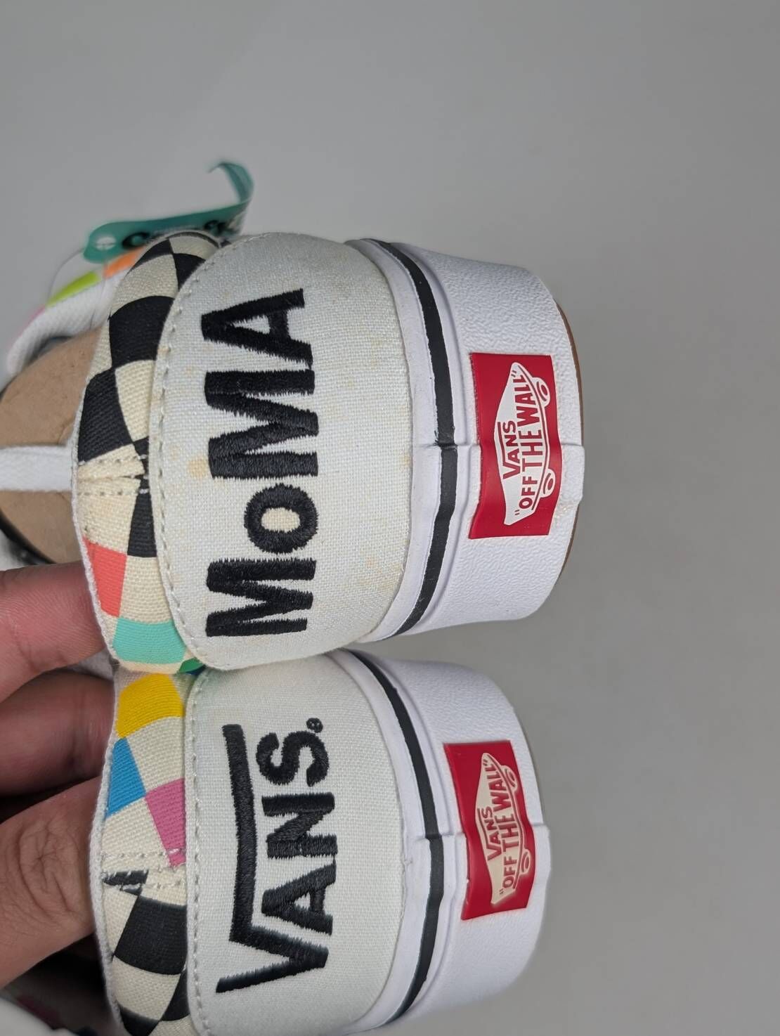 微瑕疵-左右腳明顯泛黃 VN0A3WM91PJ M5 VANS X MOMA滿版彩色棋盤格聯名限定版