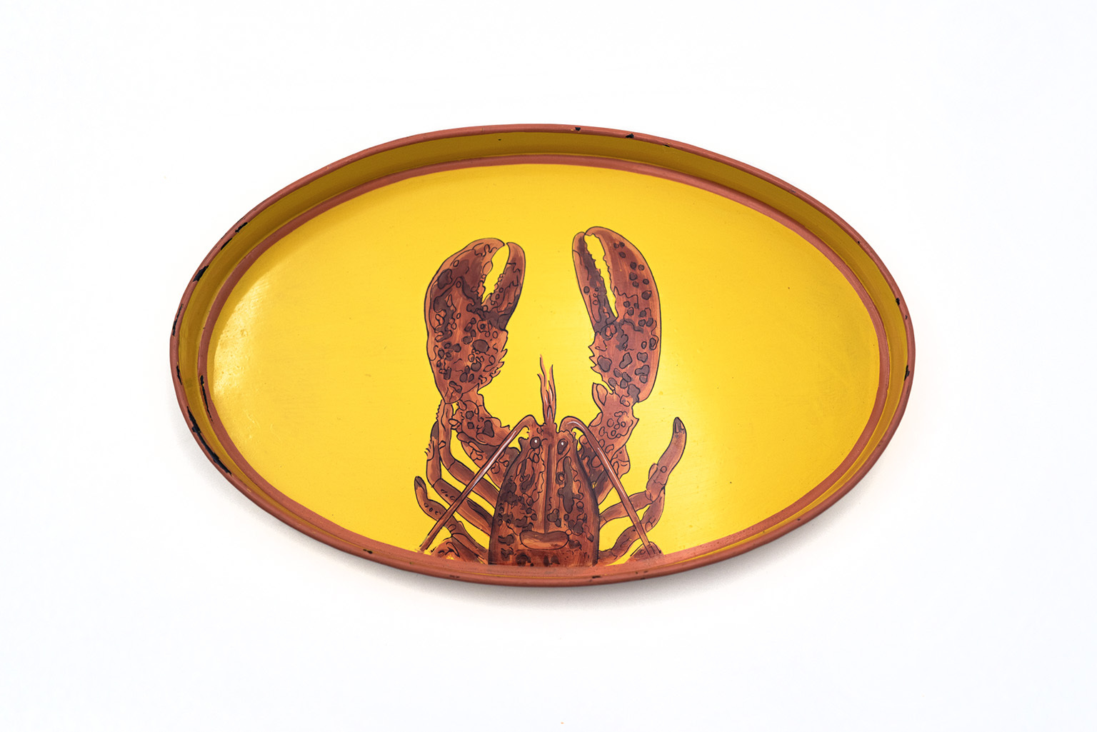Les Ottomans｜Handpaint Lobster Oval Tray