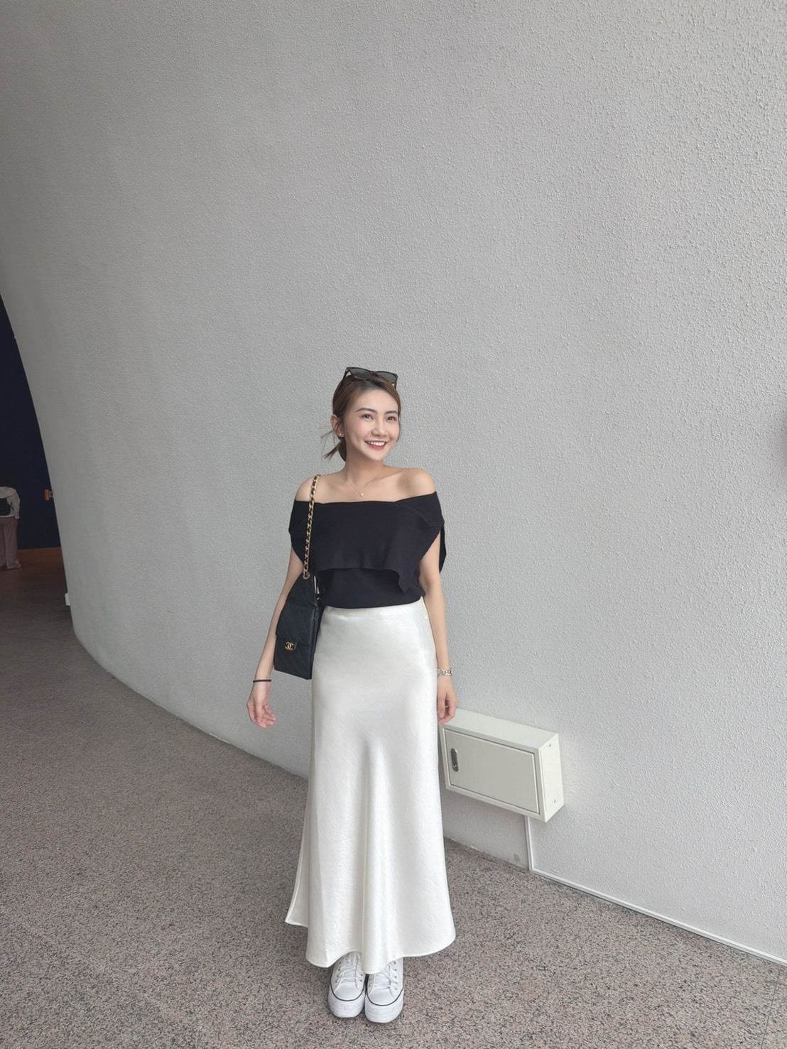 ［現貨］🔥04.29春夏新品］💕闆娘的心血］💥品牌款高腰內鬆緊腰超美光澤緞面半裙（氣質杏/4色）