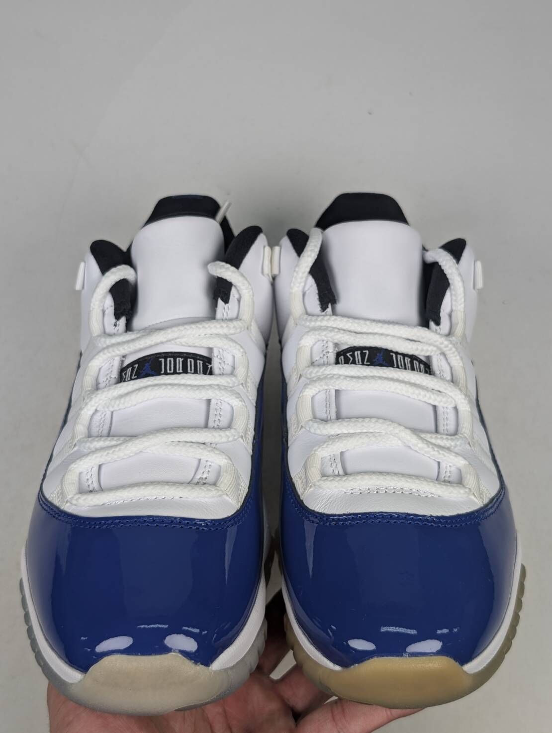 微瑕疵-左腳大底泛黃 AH7860-100 W8 Air Jordan 11 Low Concord W 白藍 女鞋