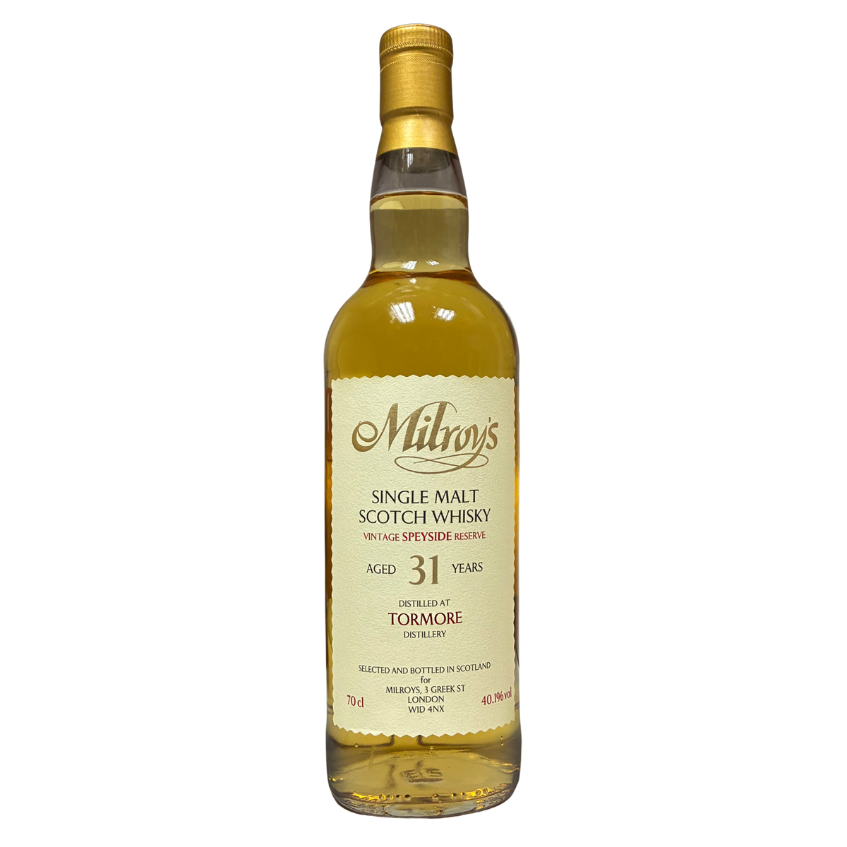 Milroys Vintage Reserve Tormore 1992 31 Years Old 40.1%