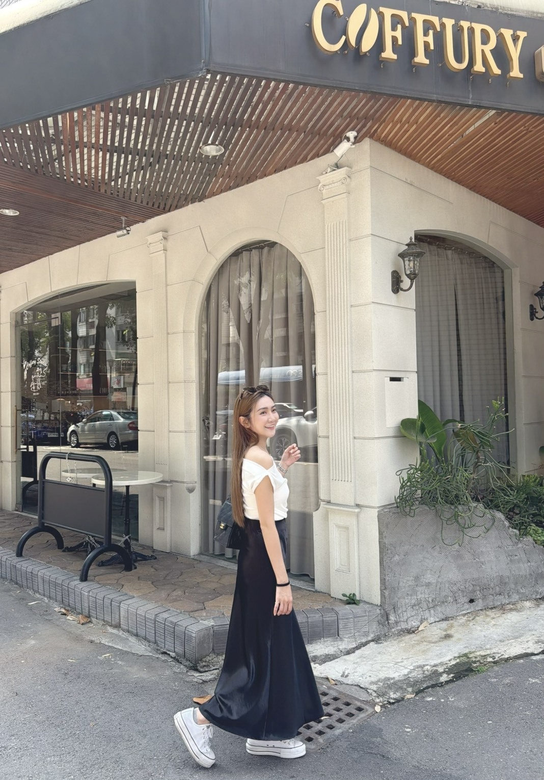 ［預購］🔥04.29春夏新品］💥一件兩穿］🇰🇷正韓兩穿超彈透氣螺紋棉斜肩上衣（仙女白/兩色）