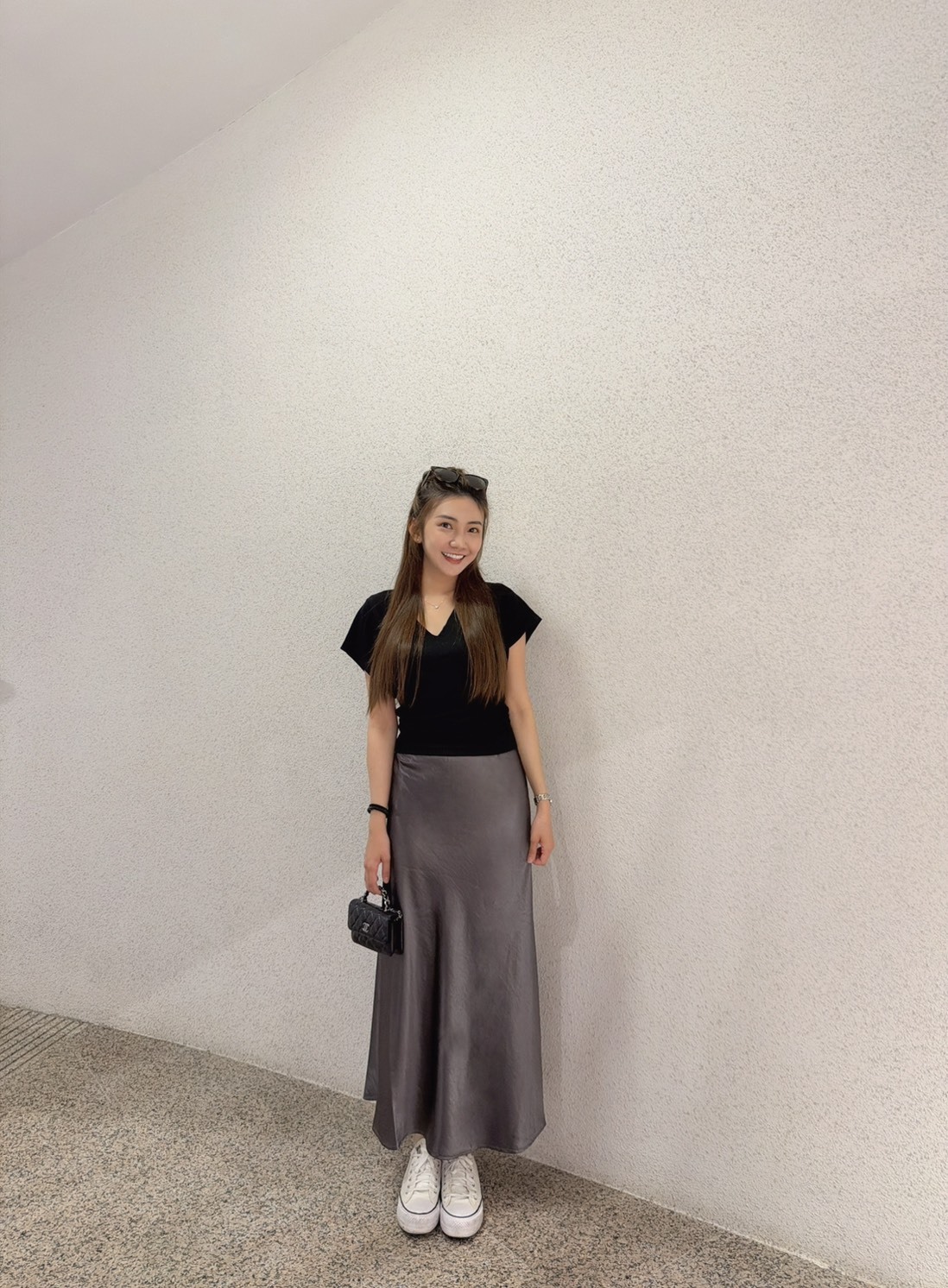 ［現貨］🔥04.29春夏新品］💕闆娘的心血］💥品牌款高腰內鬆緊腰超美光澤緞面半裙（高級灰/4色）