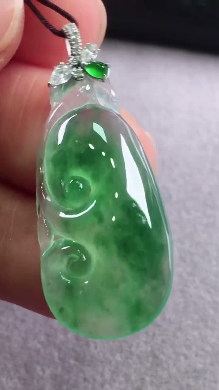 翡翠如意,天然翡翠A玉, 緬甸玉, Jade, Jadeite