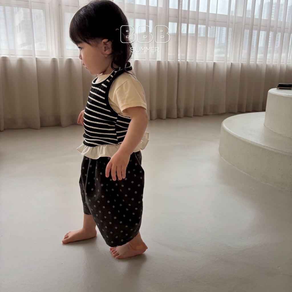 正韓夏bella_bambina 嫩嬰小童兩色點點燈籠褲