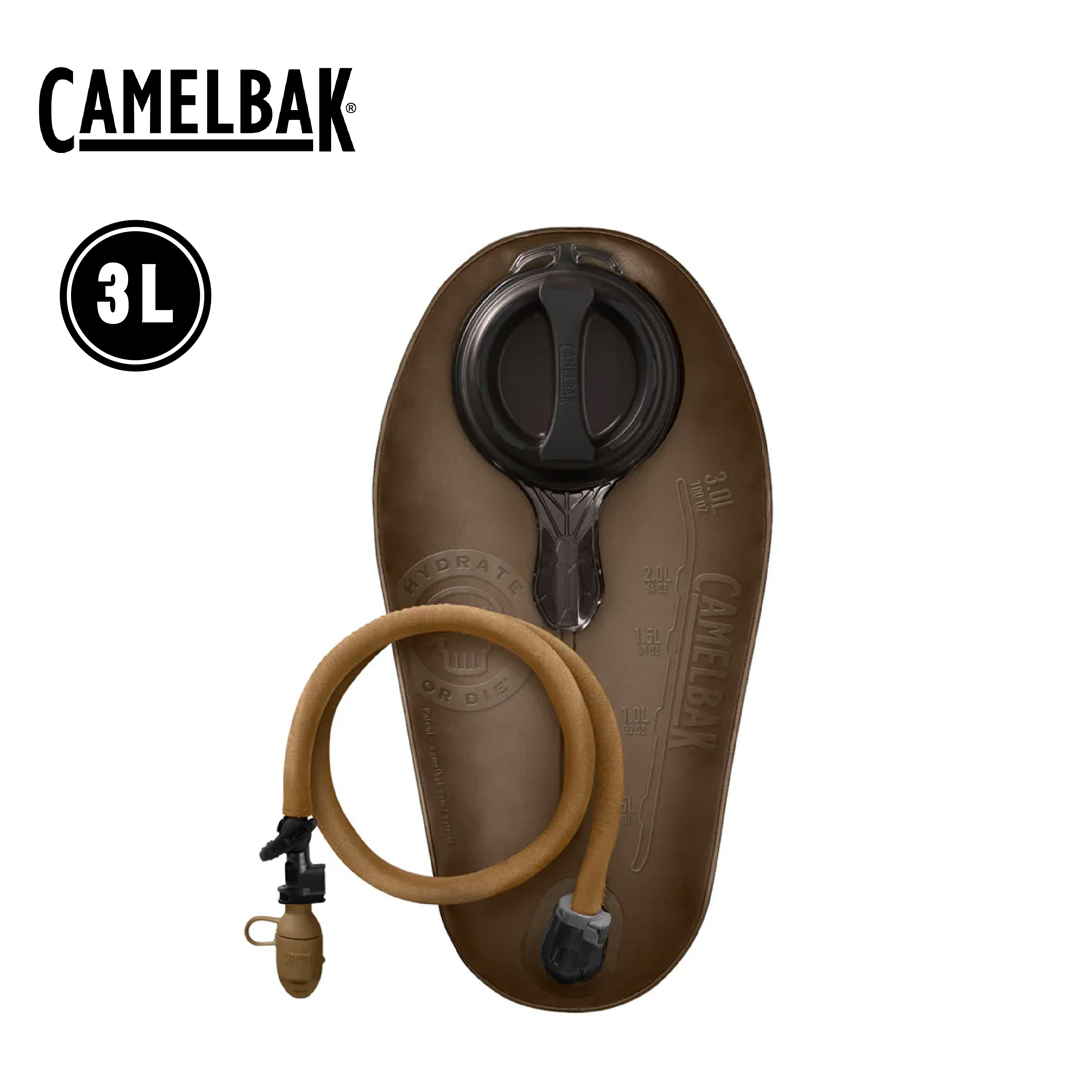 CamelBak 美國 MIL SPEC CRUX™ 3L 軍規快拆水袋-長版 (黑) 52CBM19440