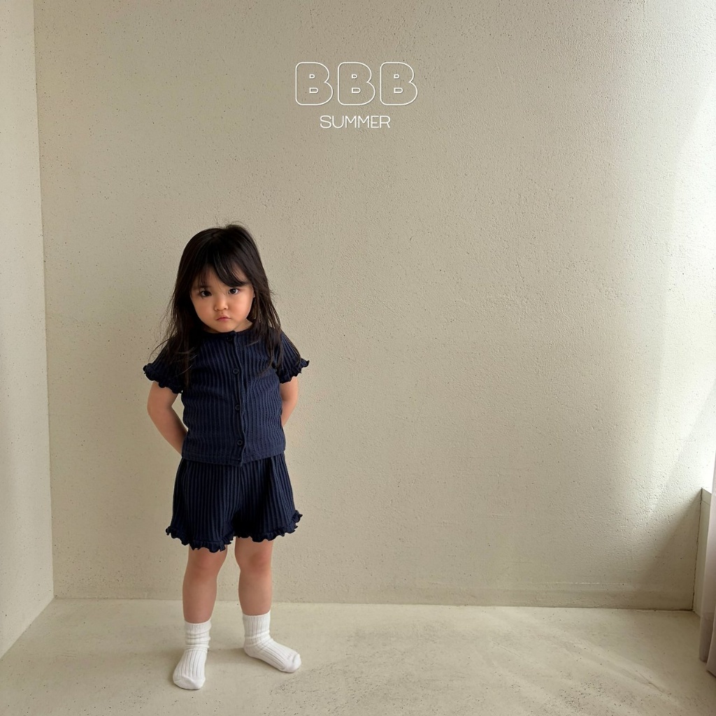正韓夏bella_bambina 兩色直抗條捲邊上衣