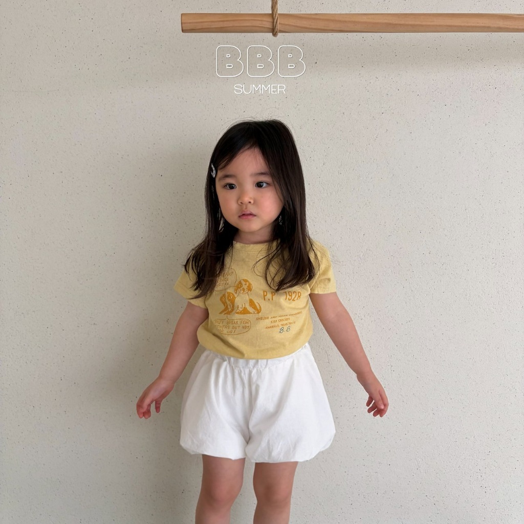 正韓夏bella_bambina 日系米白花苞短褲