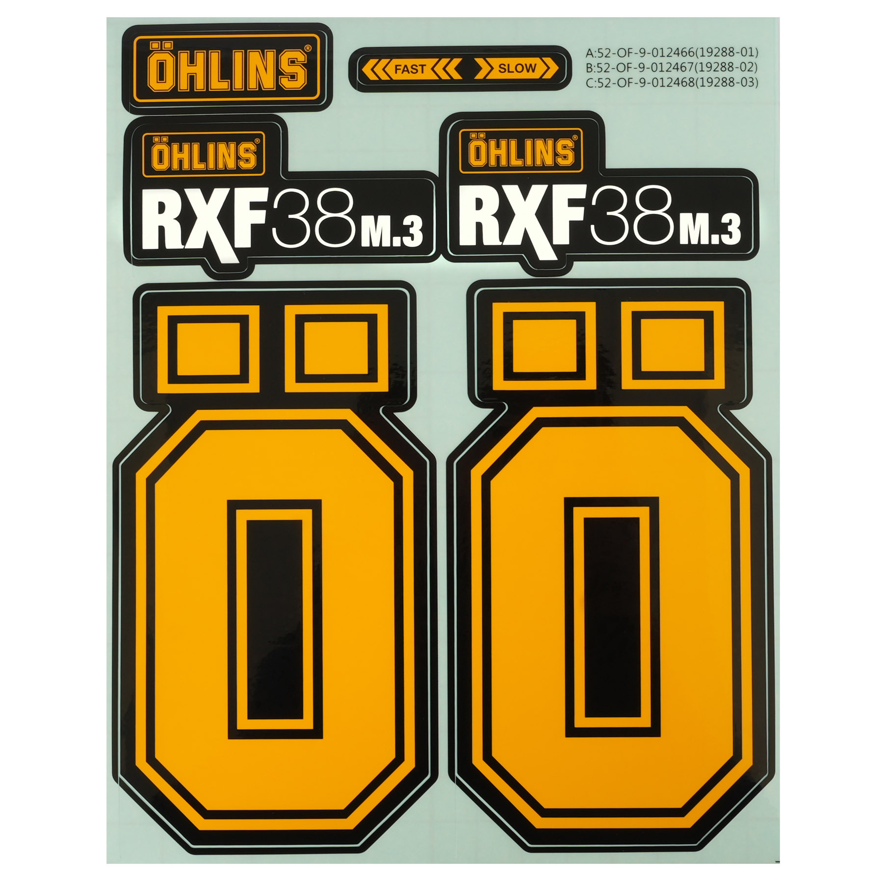 Öhlins 原廠前叉貼紙組 for RXF38 m.3 & DH38 m.2