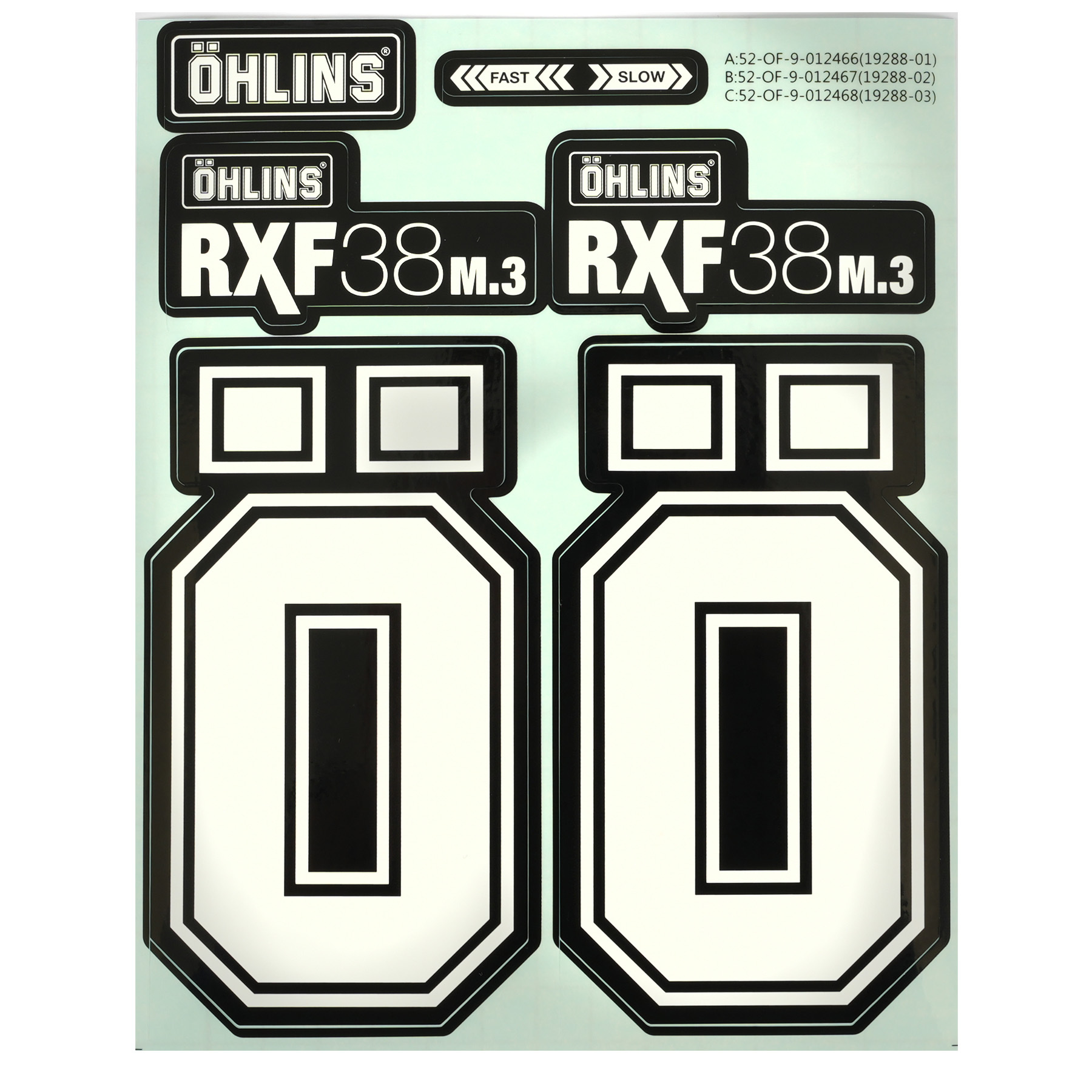 Öhlins 原廠前叉貼紙組 for RXF38 m.3 & DH38 m.2