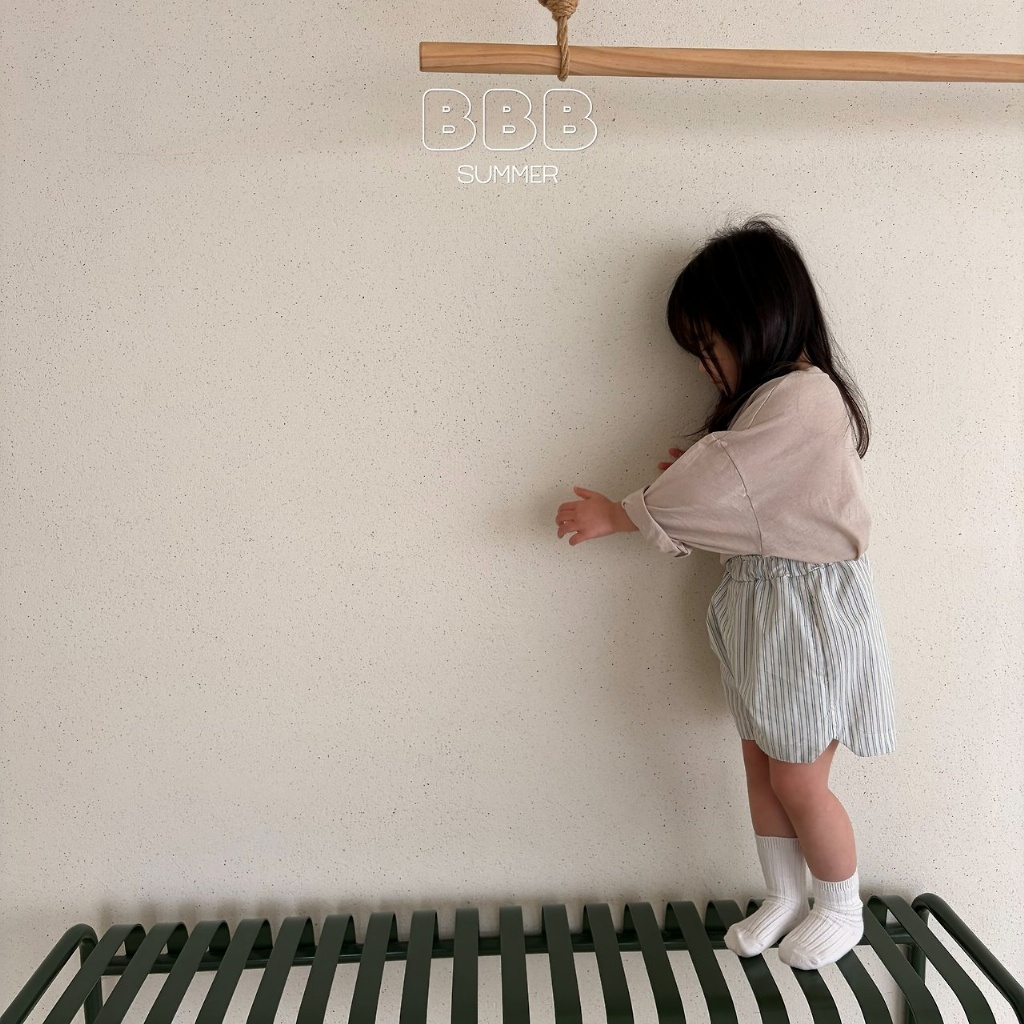 正韓夏bella_bambina 兩色日系無印直條短褲