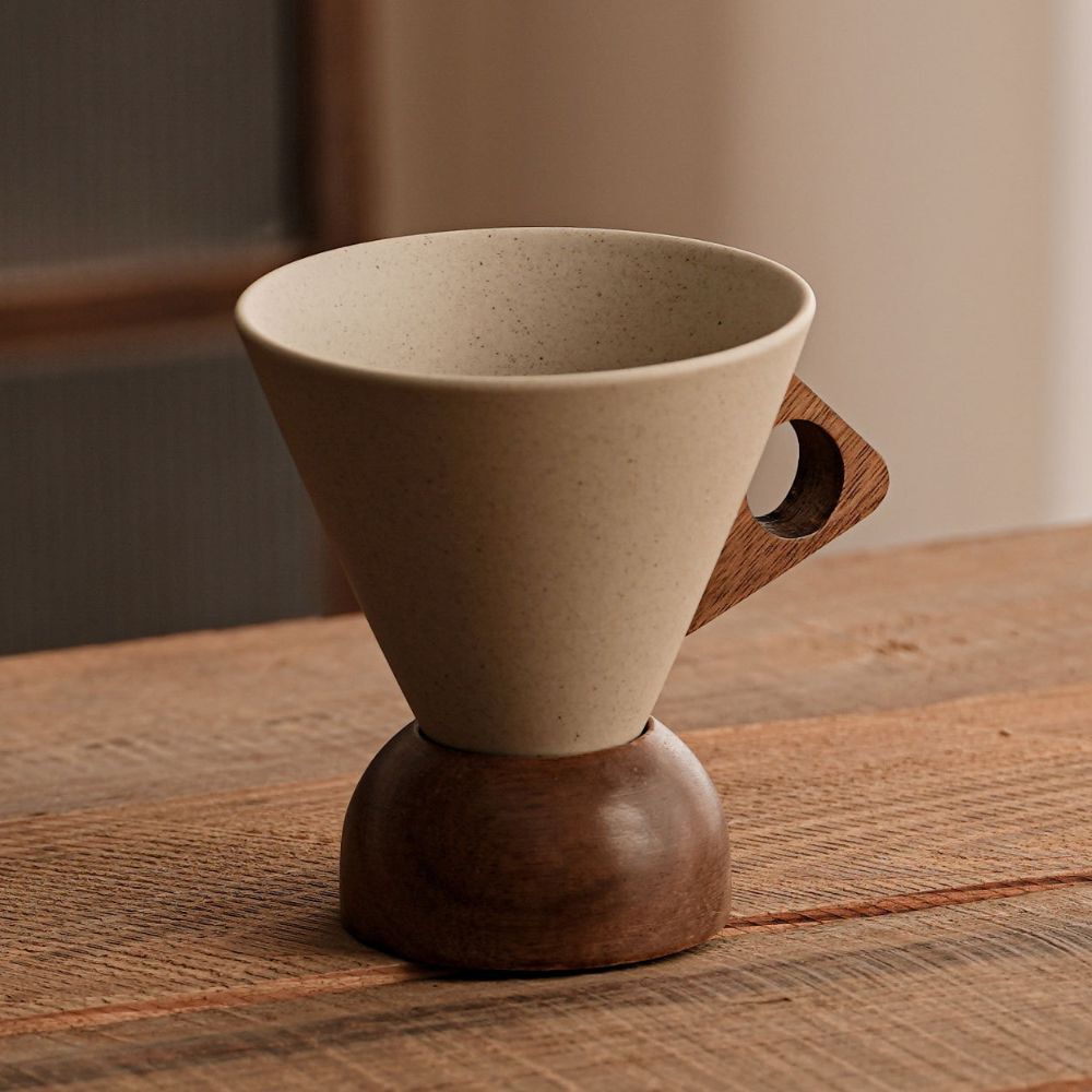 粗陶咖啡杯（圓珠底座） 樣品出清｜特價品