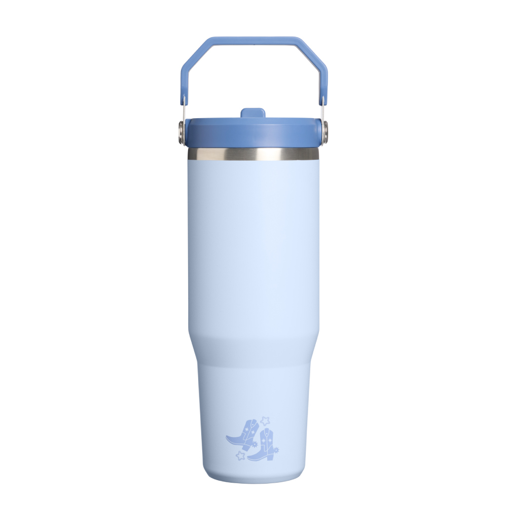 STANLEY 經典系列 IceFlow 手提吸管杯2.0 0.88L / 牛仔藍靴