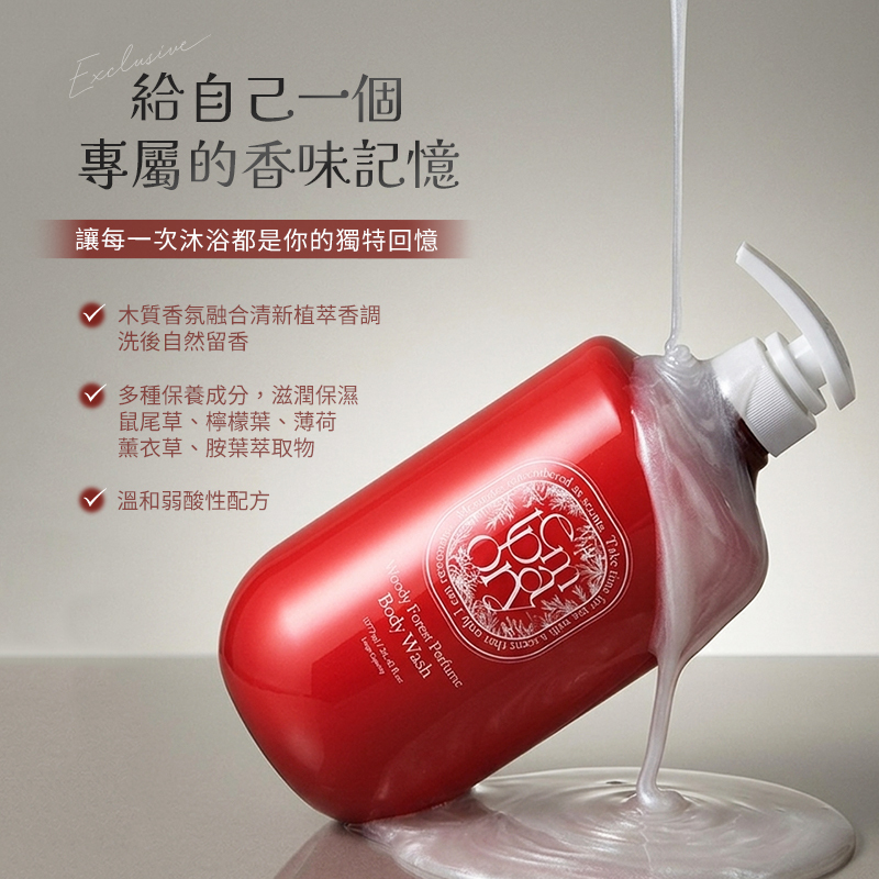 韓國 TEMPORARY 森林系木質調香氛沐浴乳 1077ml【AT055】