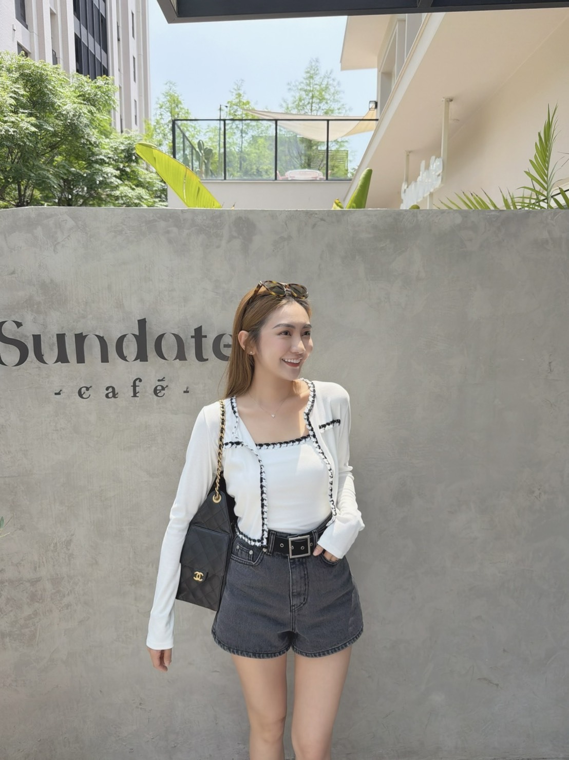 ［限量預購］🔥04.29春夏新品］💥私訊爆炸款］🇰🇷正韓超彈滾邊小香背心+小香薄外套套裝（白色/兩色）