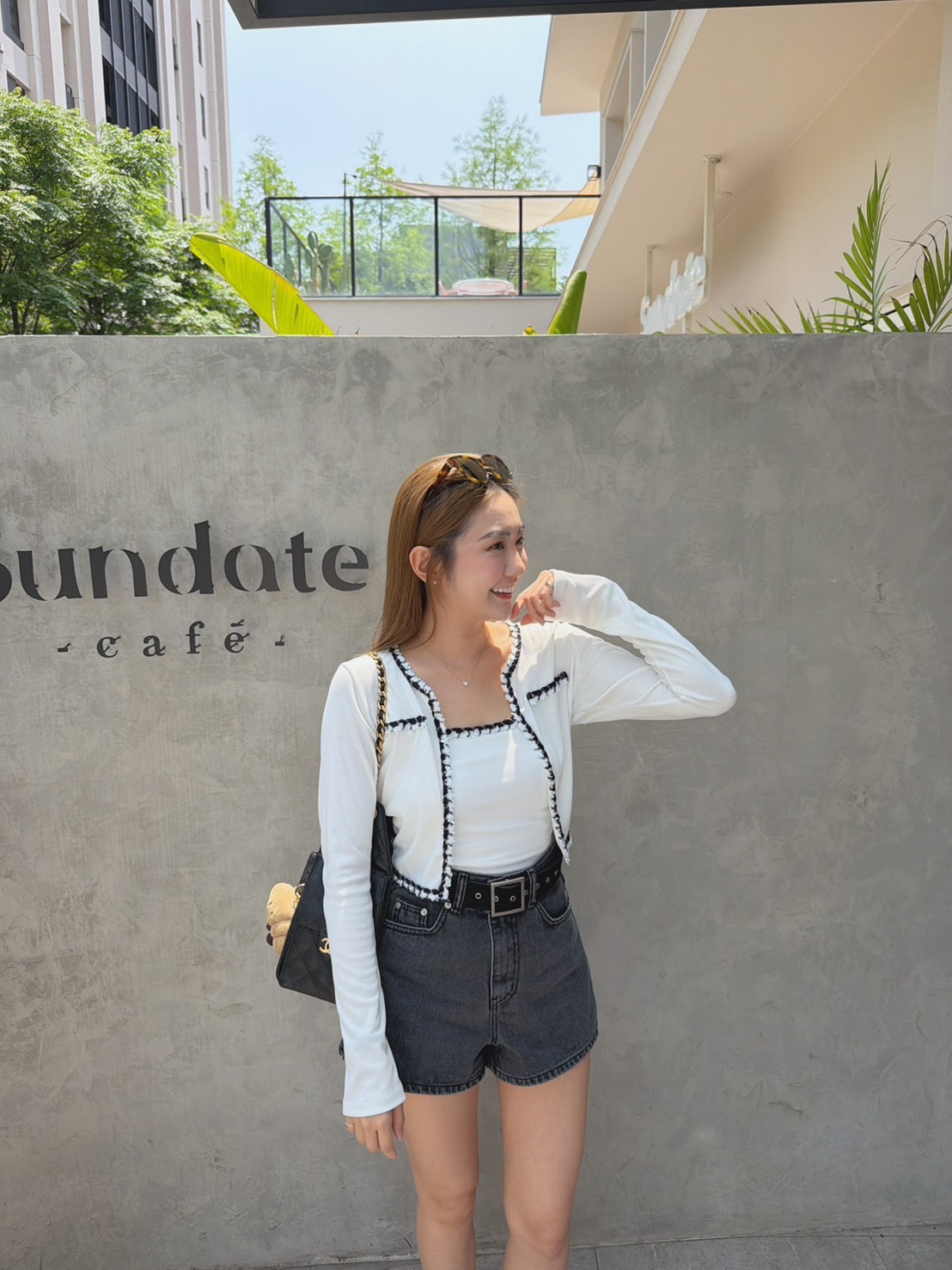 ［限量預購］🔥04.29春夏新品］💥私訊爆炸款］🇰🇷正韓超彈滾邊小香背心+小香薄外套套裝（白色/兩色）