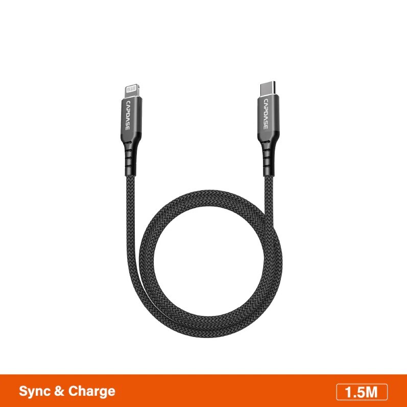 CAPDASE METALLIC 2.4A USB-C 轉 MFI 線 (1.5 公尺) #HCCB-M11G1