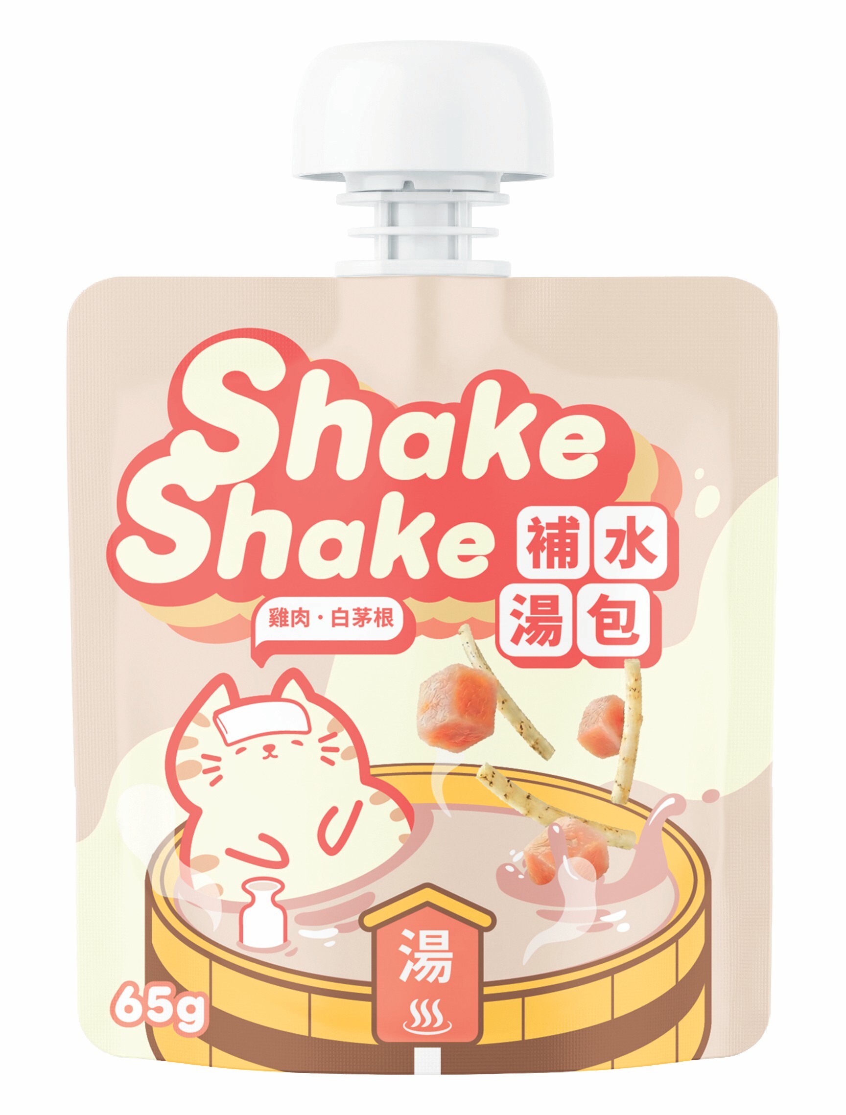獅子堂 Shake Shake 貓咪補水湯包．雞肉+白茅根65g