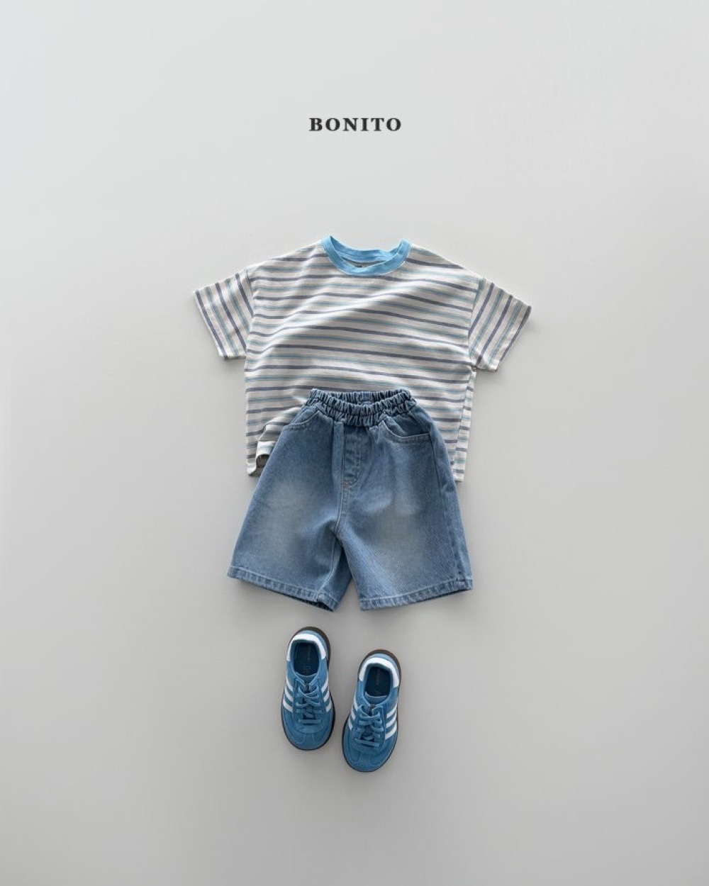 Bonito 拼色條紋 tee / 2色