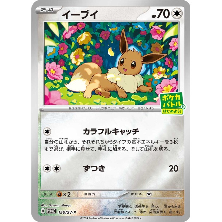 196/SV-P 伊布 Promo Card Pokemon Japanese Raw Card