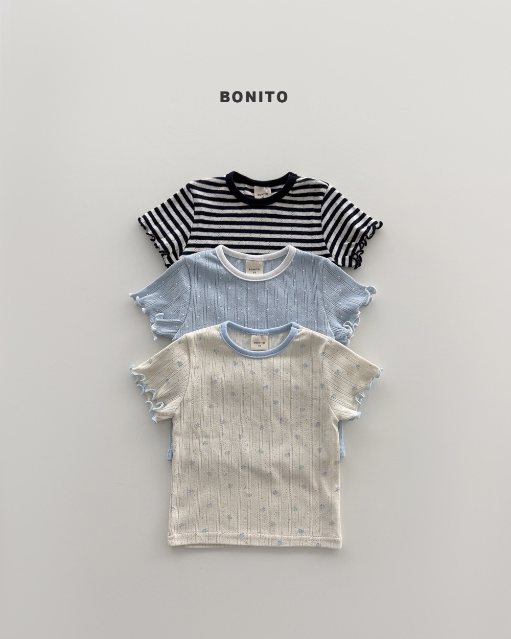 Bonito 可愛透氣滾邊上衣 / 3色