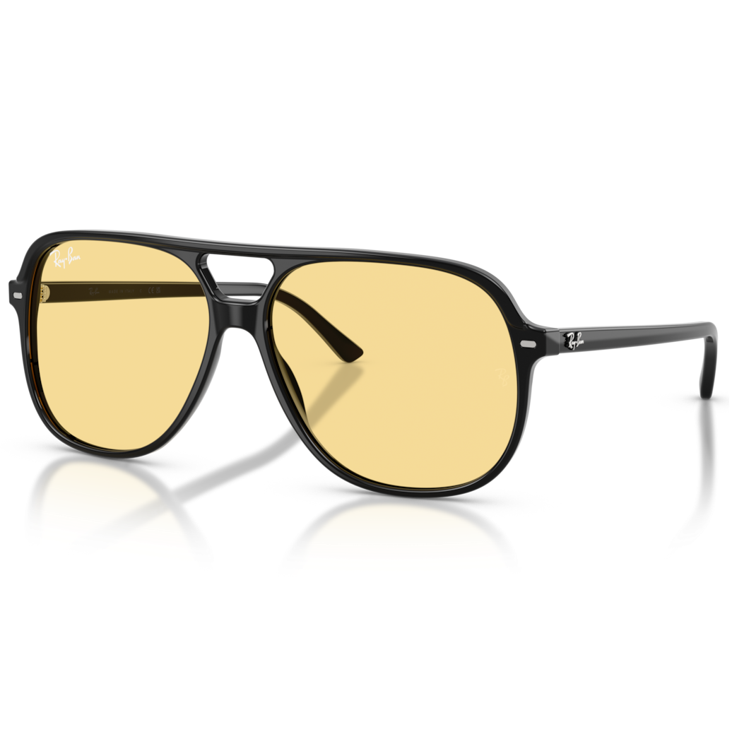【RayBan】RB2198 901/R6-60mm 飛行員框太陽眼鏡(黑色|黃色)