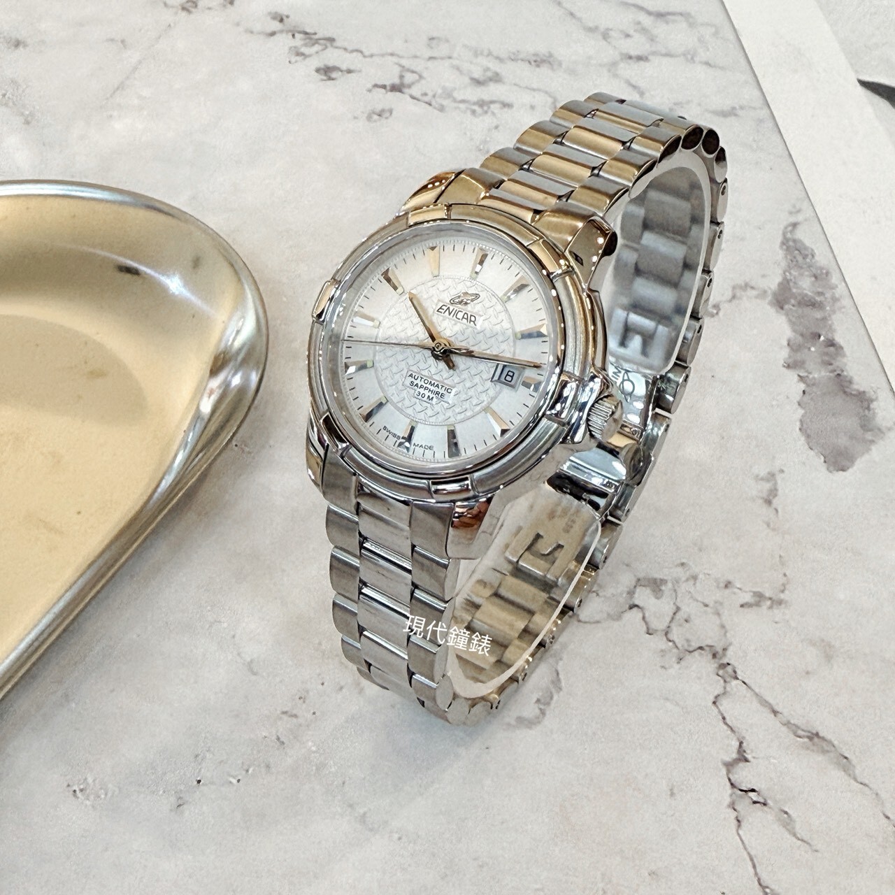 【ENICAR英納格】藍牌系列Ultrasonic自動機械錶771/50/335AA (30mm) 現代鐘錶