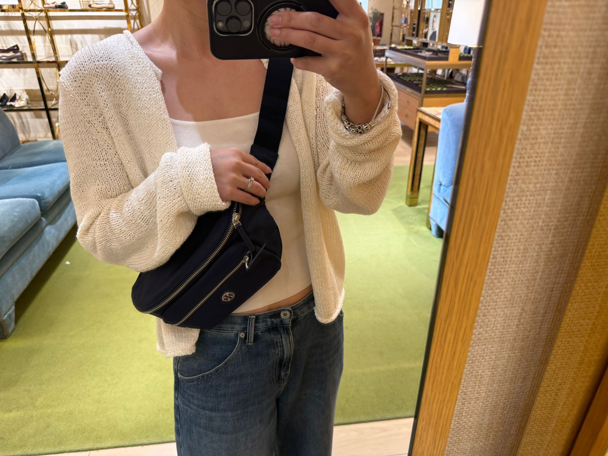 LYS01670 Tory Burch 尼龍輕身雙拉鏈腰包