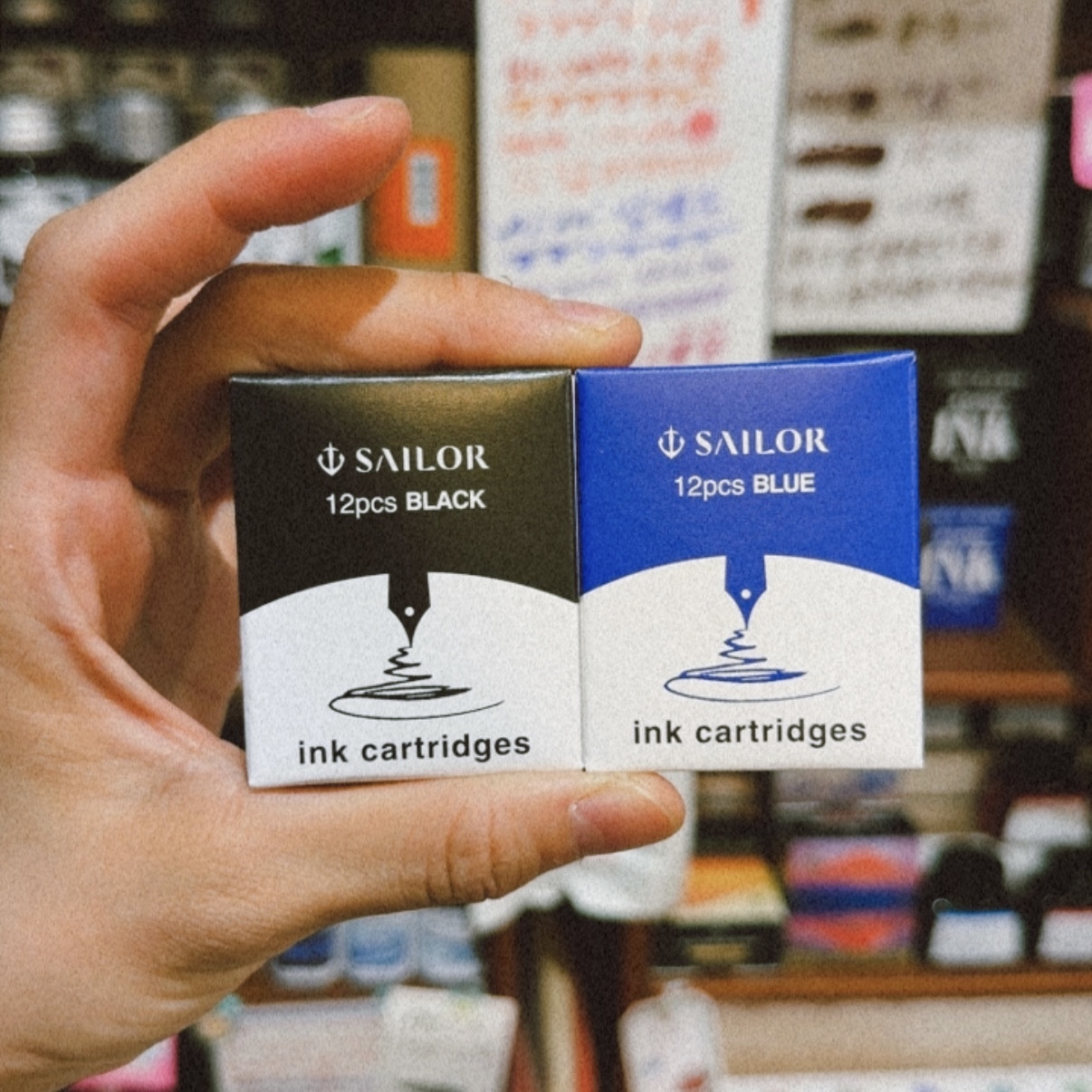 寫樂 12入 卡式墨水 黑色、藍色｜日本Sailor
