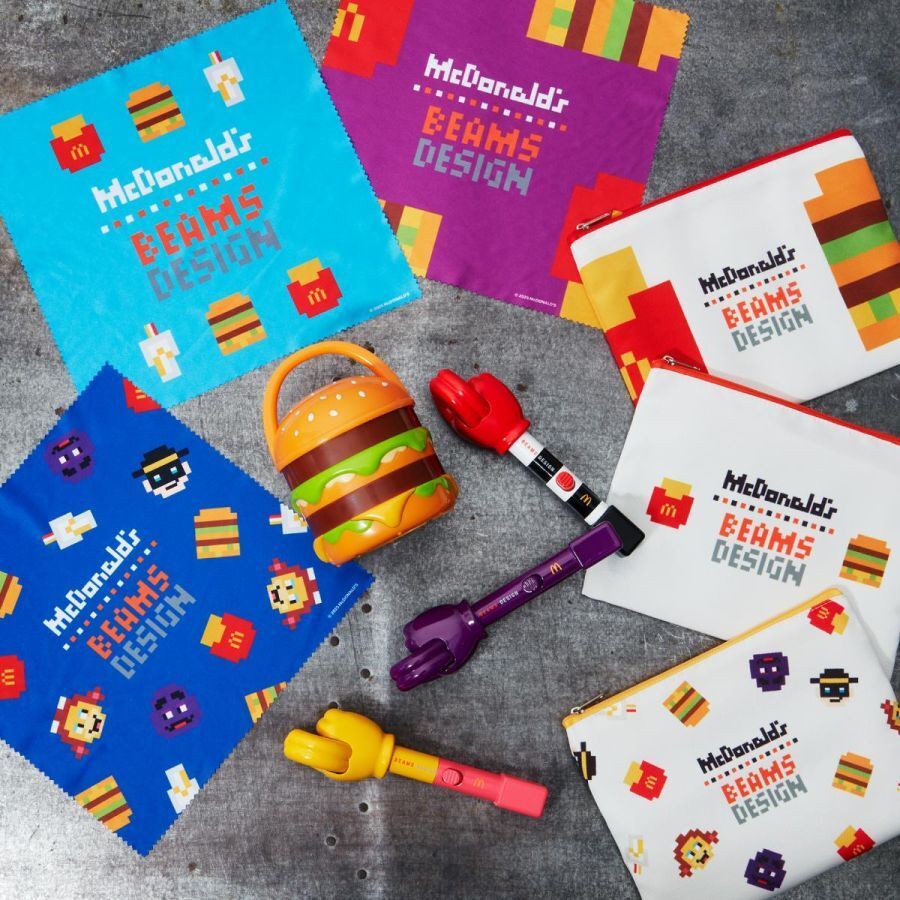 🇯🇵 McDonald's X BEAMS DESIGN 日本麥當勞 2025聯名 限定福袋 漢堡燈 露營燈 手指玩具 眼鏡布 擦拭布 零錢包 收納包 / 現貨