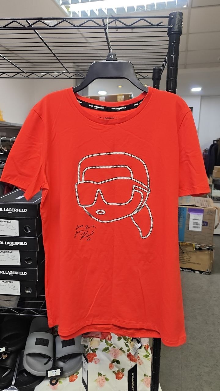 [UPO] KARL LAGERFELD RED/WHITE KID'S IKONIK KARL T-SHIRT, L6WHBB88-RDW (POUKL74)