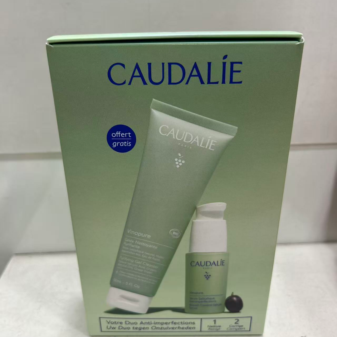 FRA-LLG0429-930 CAUDALÍE Vinopure Blemish Control Salicylic Serum 30ml + Vinopure Purifying Gel Cleanser 150ml (A1)