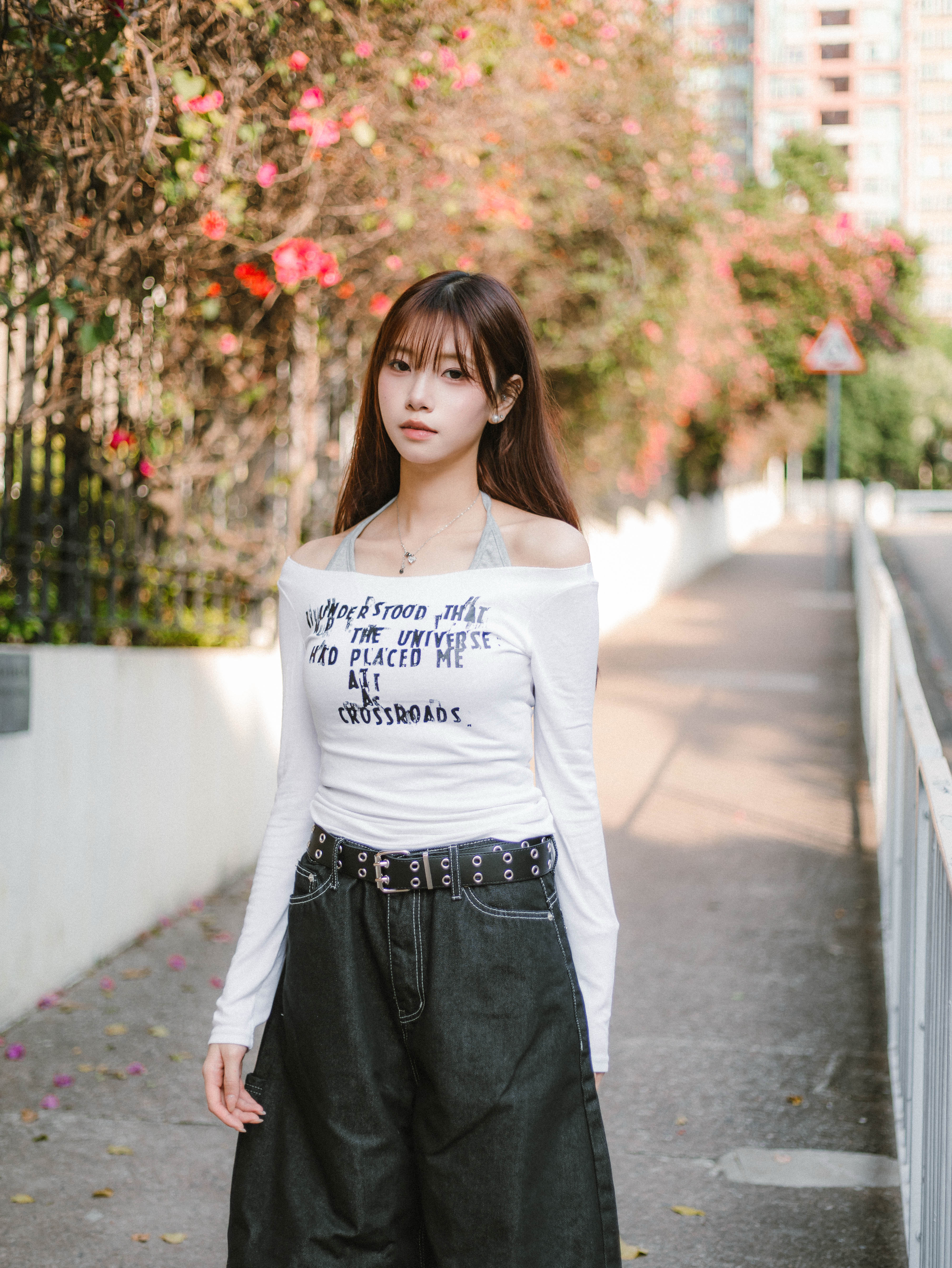 CROSSROADS可單肩長袖上衣